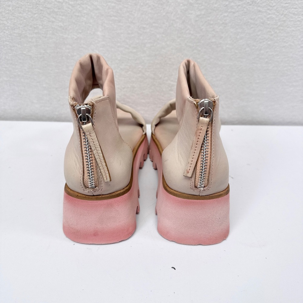 Free People Maddox Lug Sole Sandals Womens US 7.5 / EUR 38 Pink Platform Boho - Picture 6 of 8